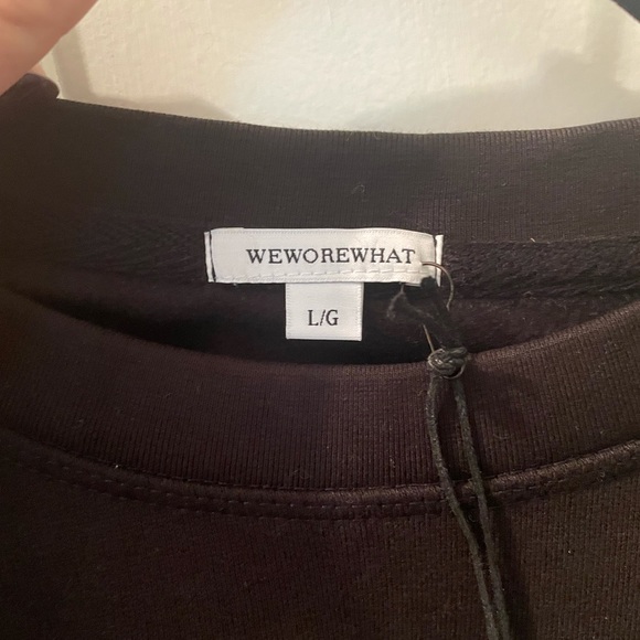 WeWoreWhat Cropped Sweatshirt - Black - size L - NWT - Picture 5 of 5